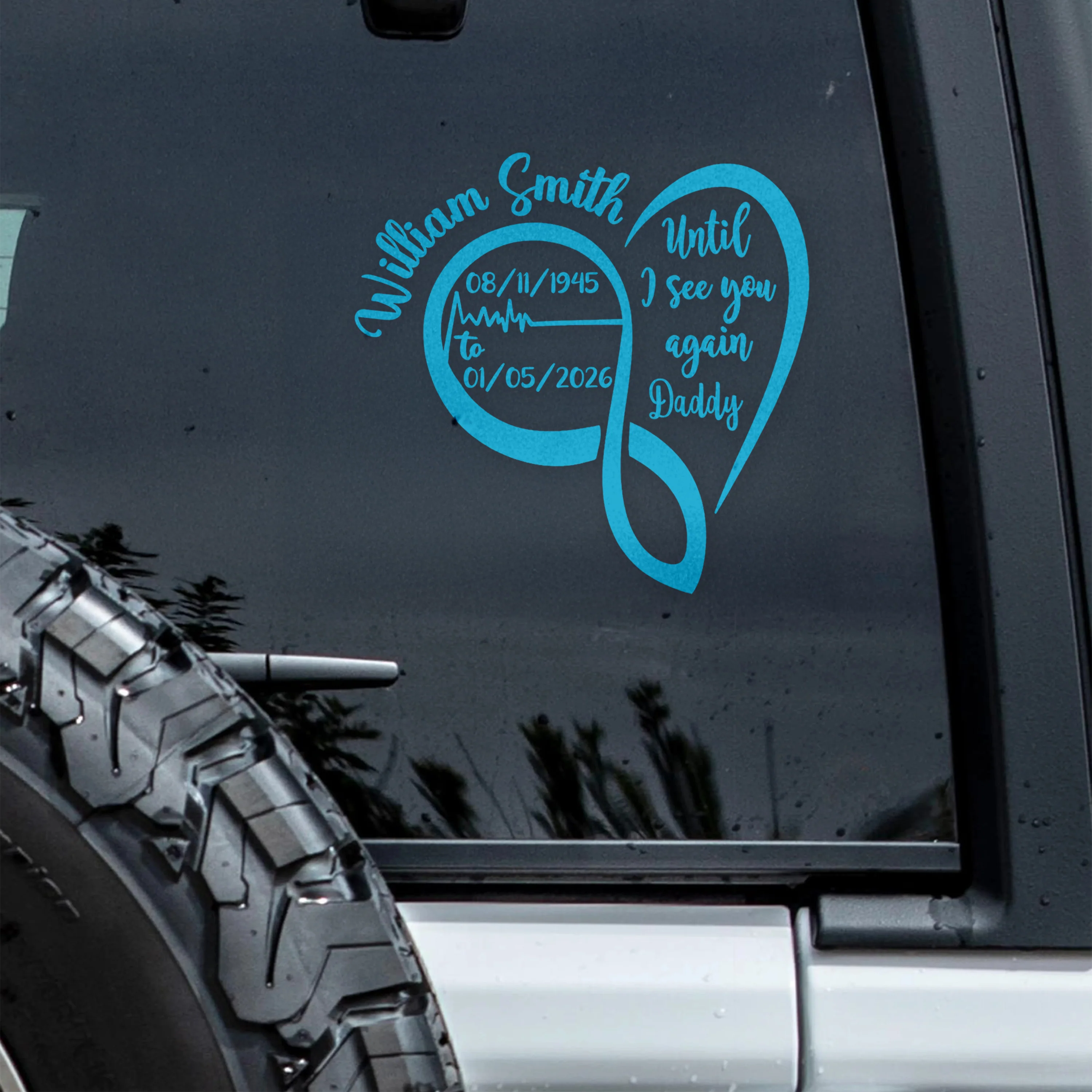 Until I See You Again Personalized Memorial Car Window Decal Sticker HA75 920004 - Image 5