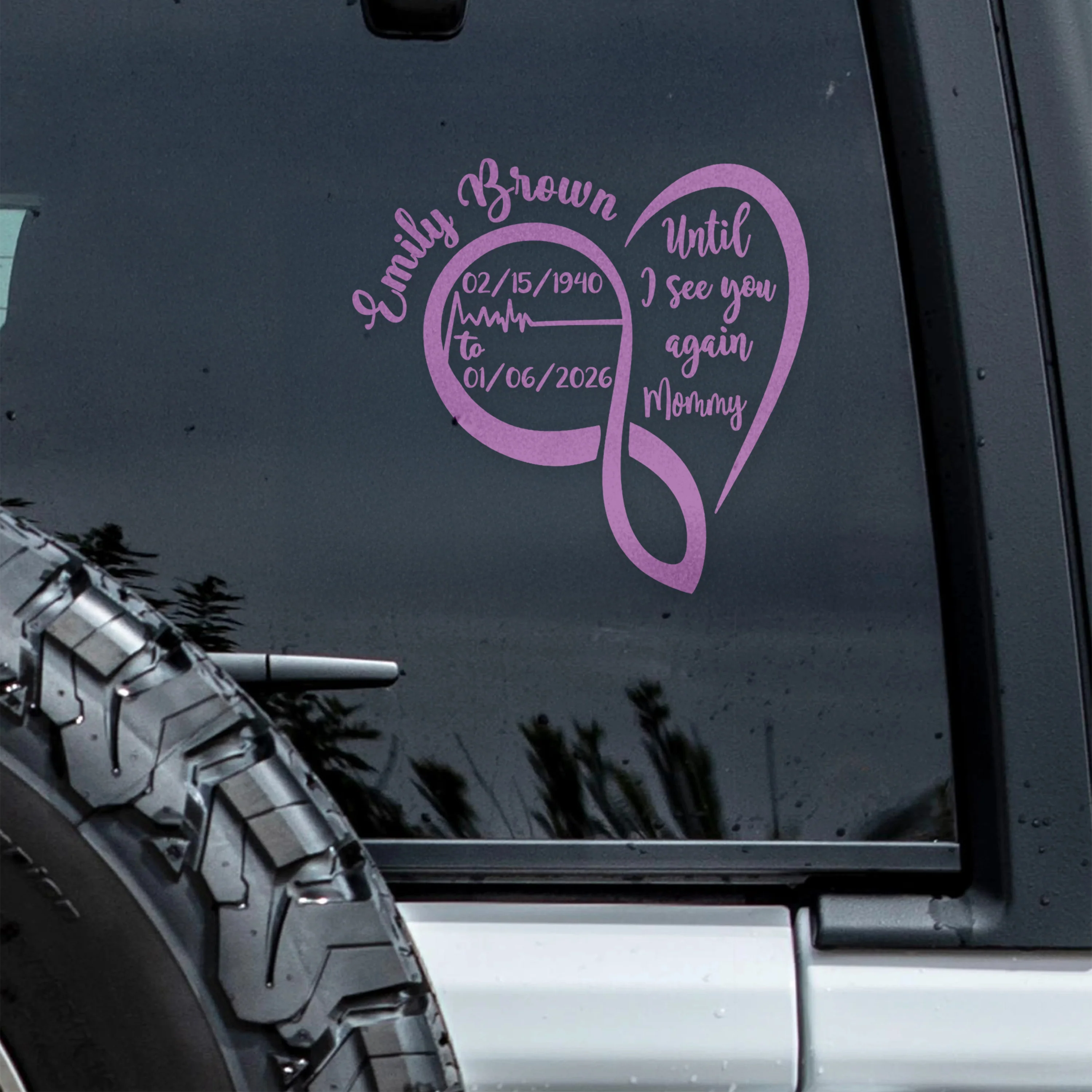 Until I See You Again Personalized Memorial Car Window Decal Sticker HA75 920004 - Image 6