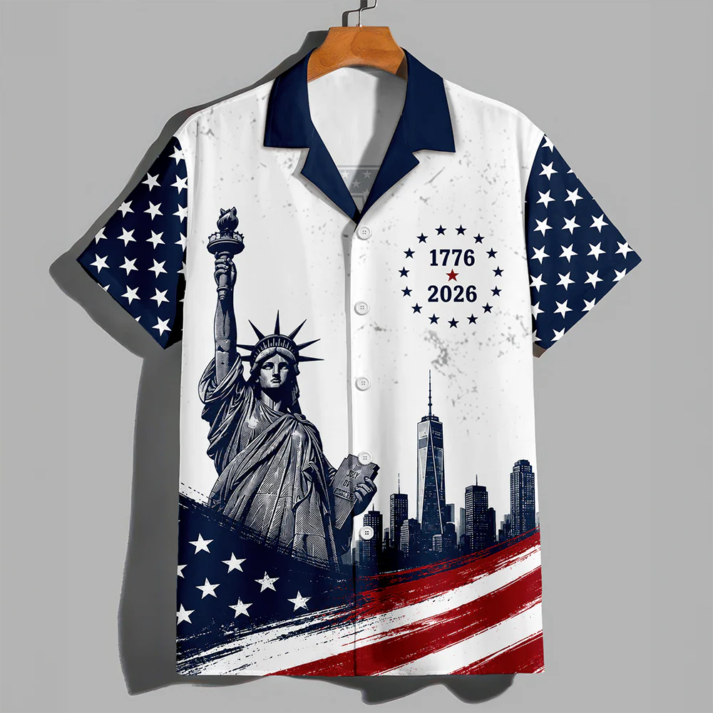 US 250 Years of Freedom 1776-2026 Statue of Liberty Flag Hawaii Shirt CH07 911844 - Image 4