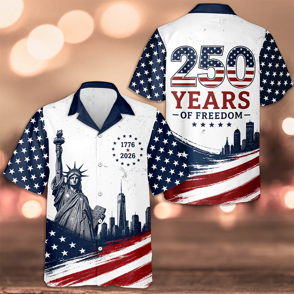 US 250 Years of Freedom 1776-2026 Statue of Liberty Flag Hawaii Shirt CH07 911844 - Image 6