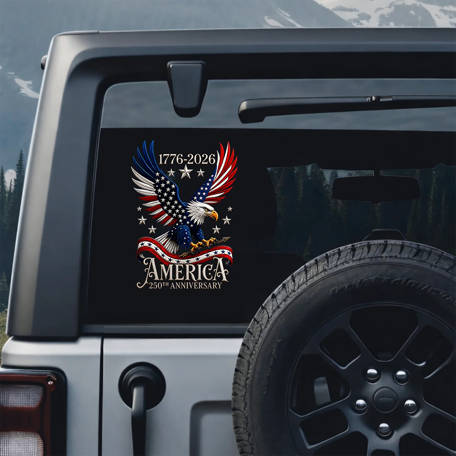 US 250th Anniversary 1776-2026 Eagle Car Window Decal Sticker TH10 170295 - Image 7