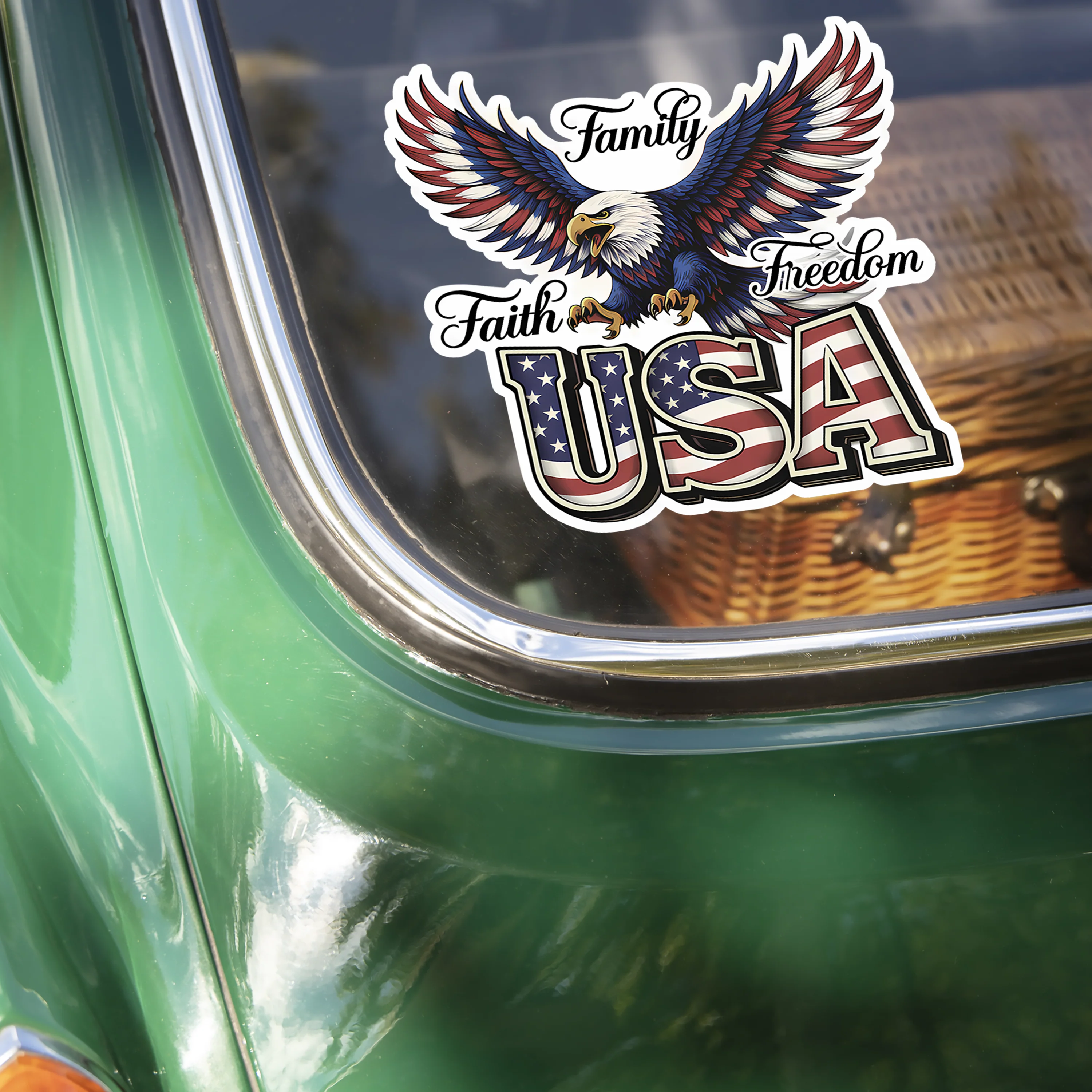 USA Family Faith Freedom Car Window Decal Sticker TH10 898889 - Image 3