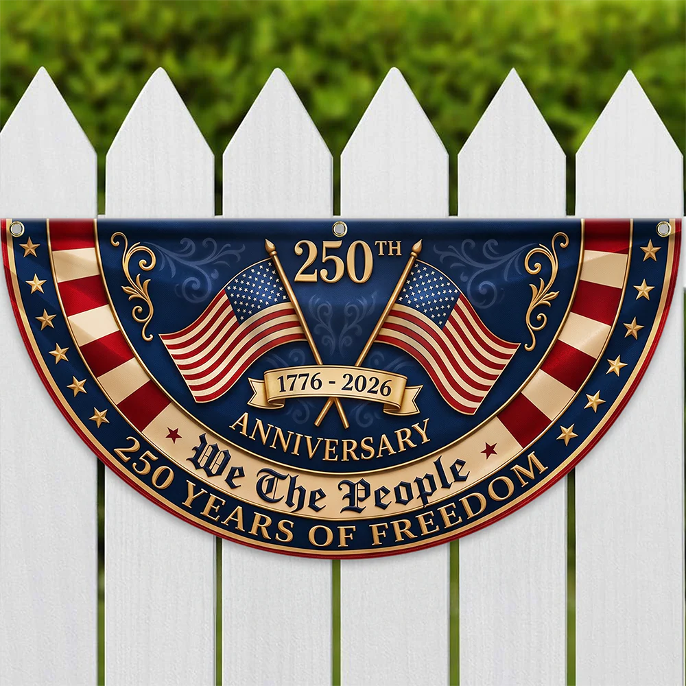 We The People US 250th Anniversary 1776–2026 Non-Pleated Fan Flag CH07 911822 - Image 6