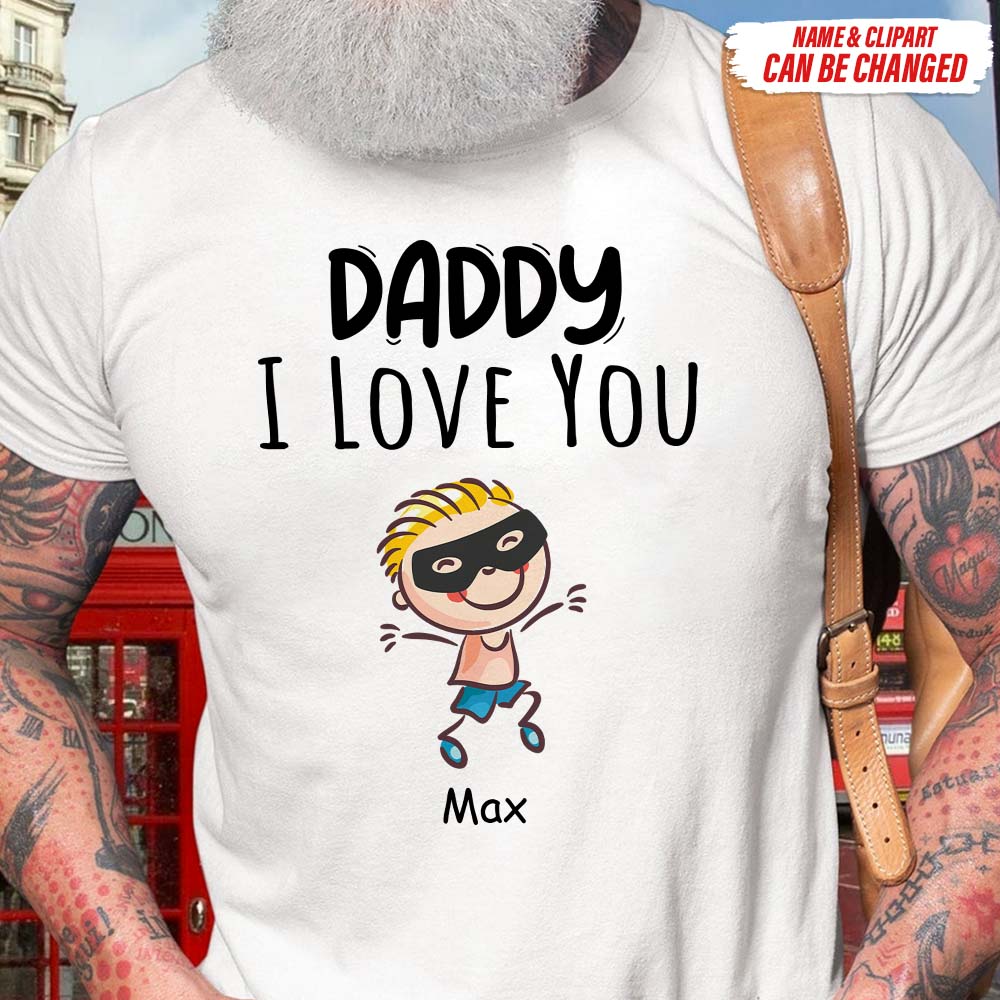 Custom Clipart Daddy We Love You Family Shirt, HN590 - Image 2