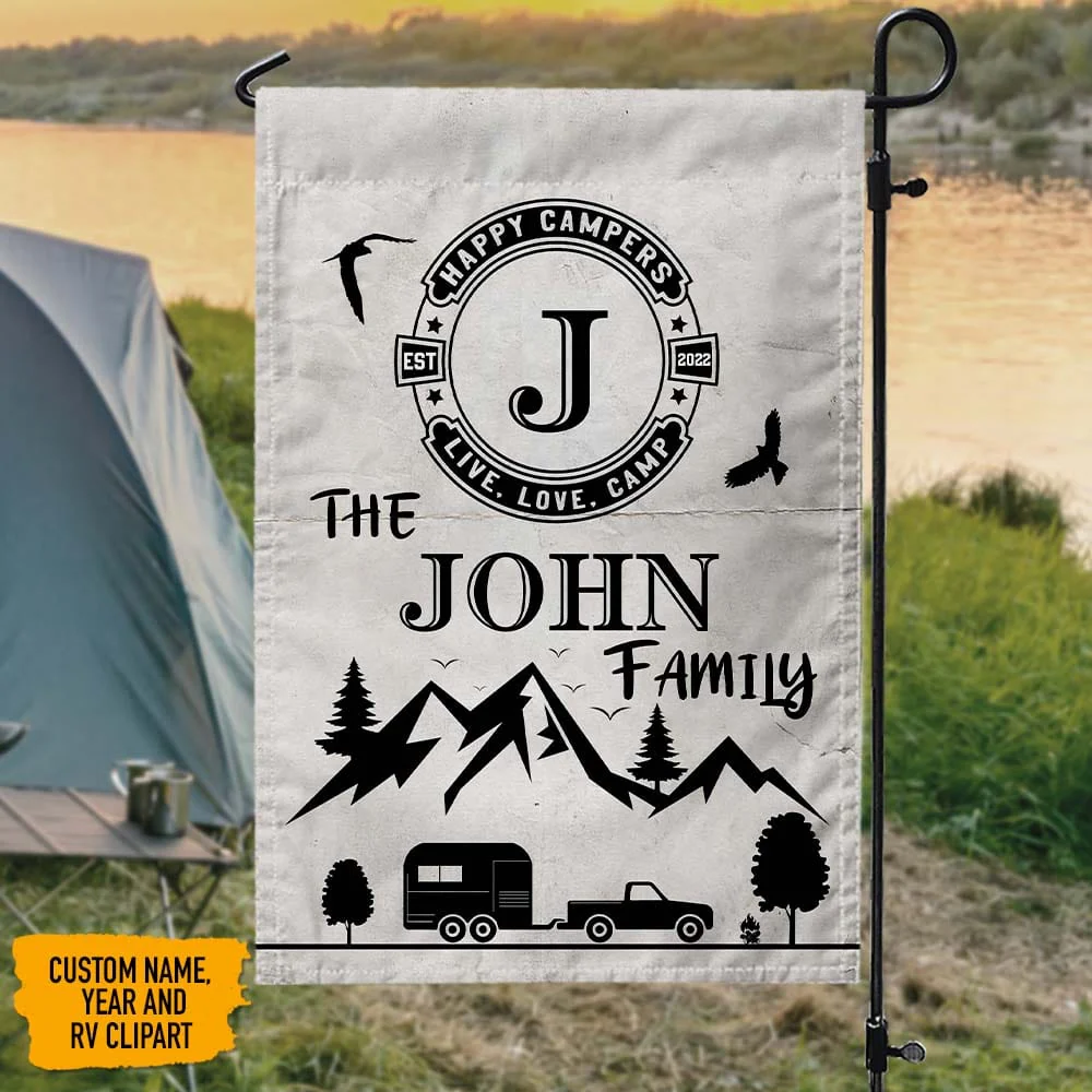 Custom Name The Family Camping Garden Flags, HN590 895128 - Image 2