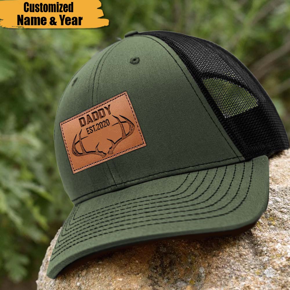 Custom Name & Year, Deer Horn Hunters Gift Cap, HN590 - Image 5