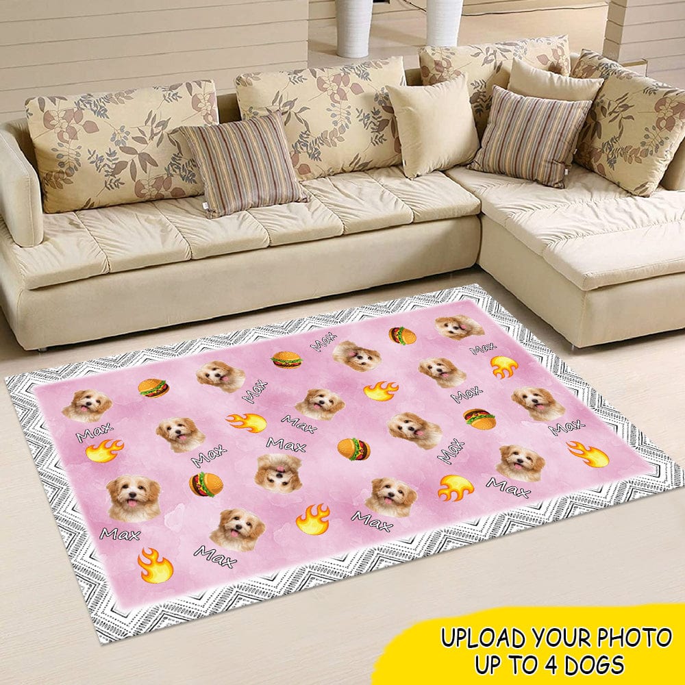 Custom Photo Dog Lover Gift Indoor Rug, HN590 - Image 4