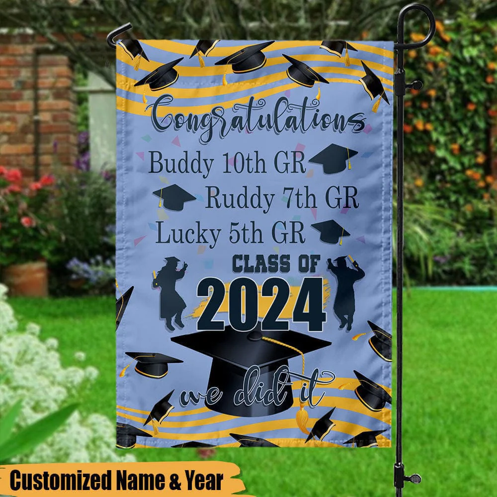 Custom Text Congratulations Graduation Garden Flag 890337
