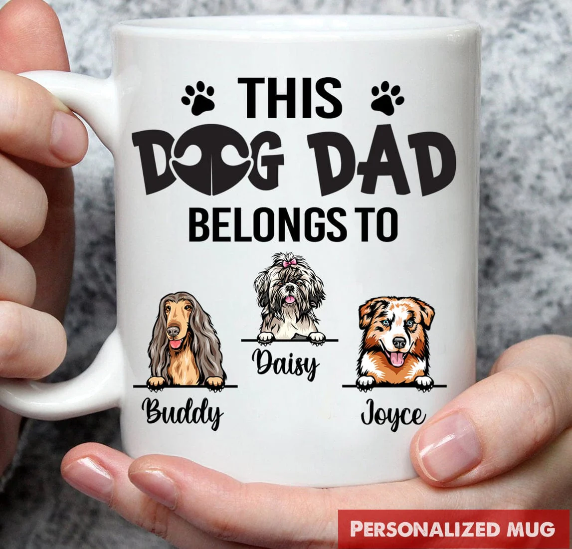This Dog Dad Belongs To Dog Lover Gift Coffee Mug, HN590