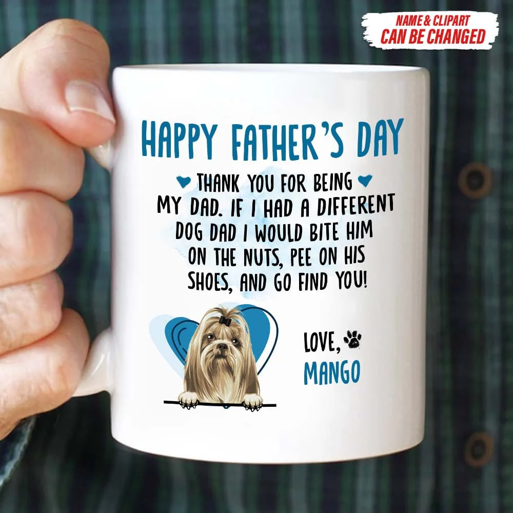 Happy Father's Day Thank You For Being My Dad Dog Coffee Mug TA29 888248 - Image 2