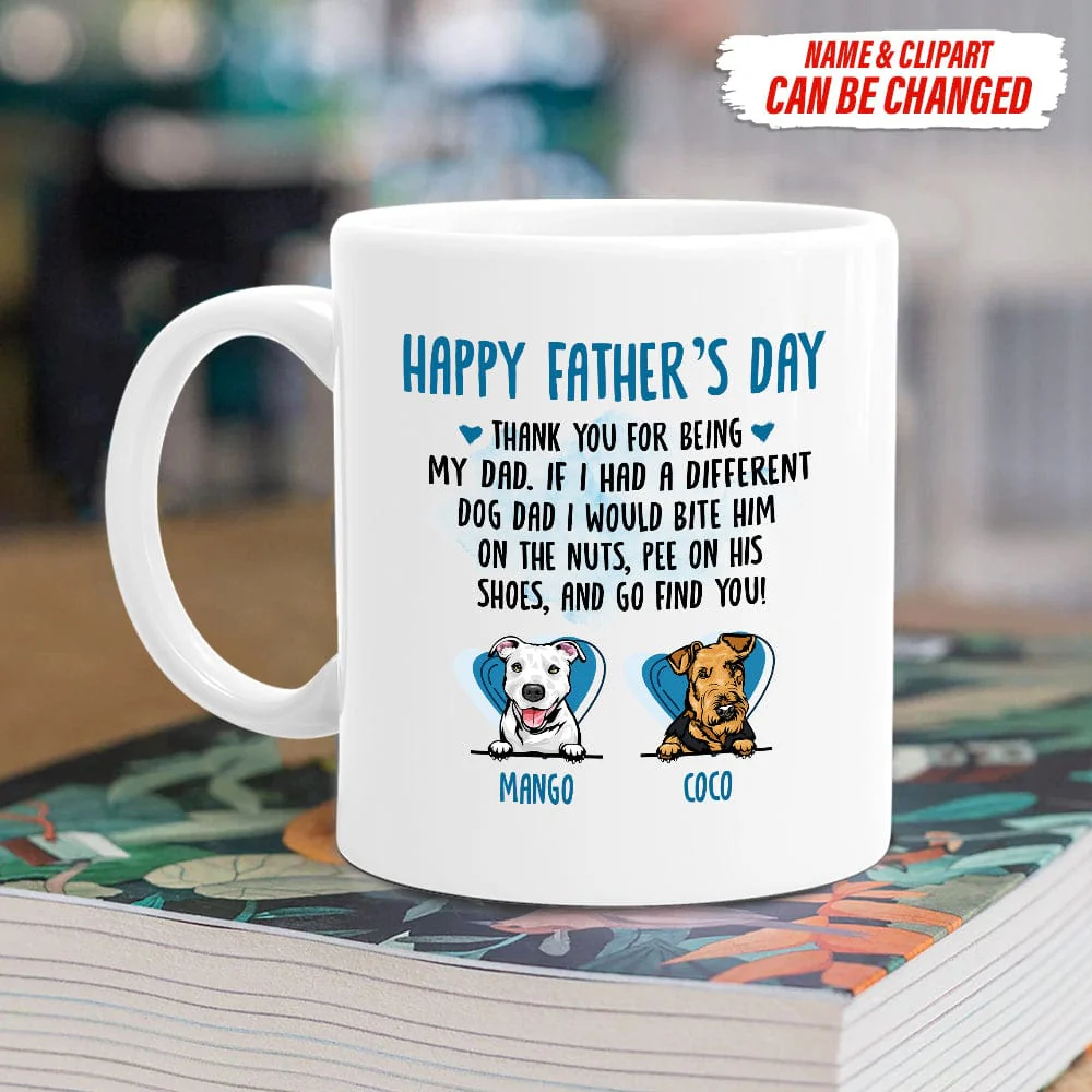 Happy Father's Day Thank You For Being My Dad Dog Coffee Mug TA29 888248 - Image 5