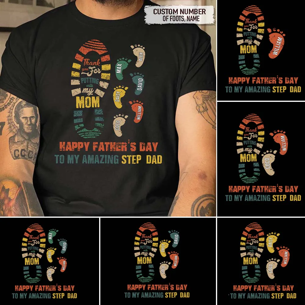 Happy Father's Day To My Amazing Step Dad Family Shirt, HN590
