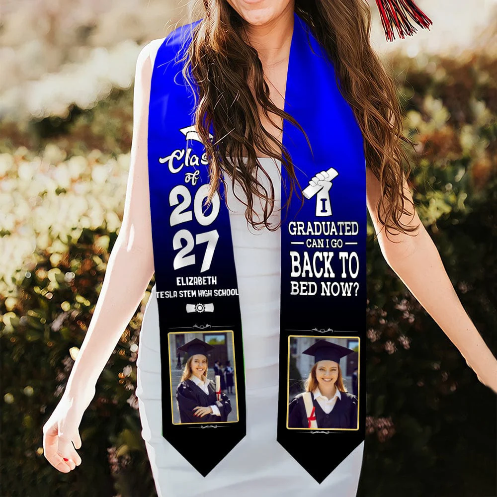 I Graduated Can I Go Back To Bed Now Graduation Gift Stoles 892291 CH07 - Image 21