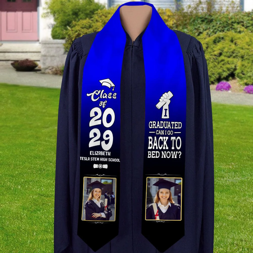 I Graduated Can I Go Back To Bed Now Graduation Gift Stoles 892291 CH07 - Image 43