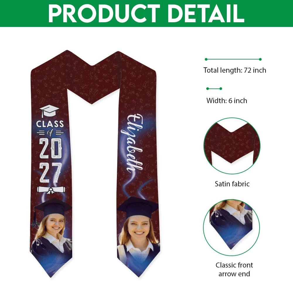 Upload Photo Graduation Gift Stoles N304 6799 895068 CH07 - Image 24