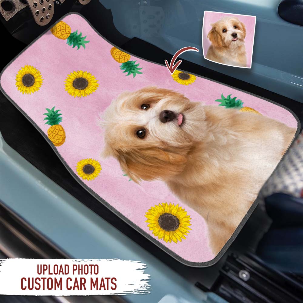 Upload Photo Personalized Gift For Dog Lover Car Mat, HN590 - Image 3