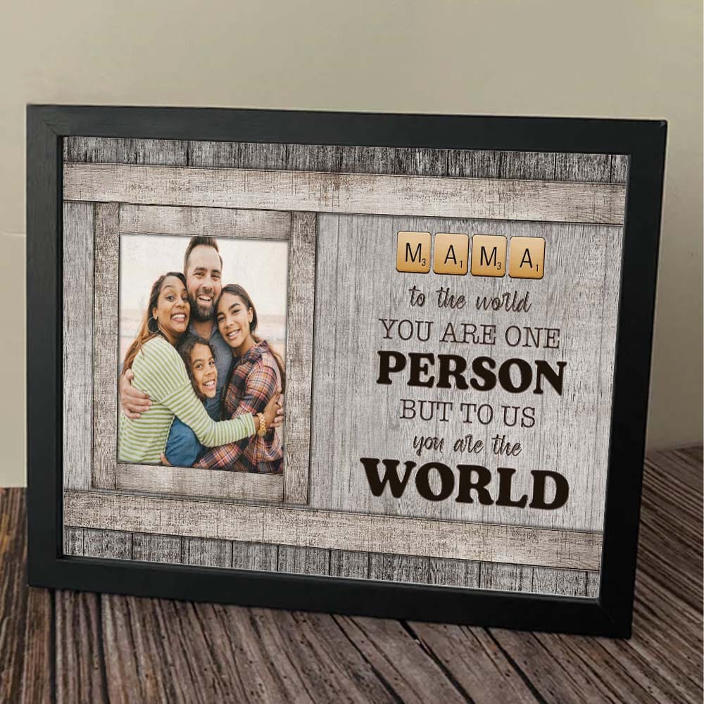 To Us You Are The World Family Picture Frame Upload Photo, HN590 - Image 2