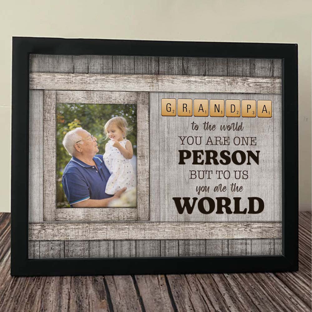 To Us You Are The World Family Picture Frame Upload Photo, HN590 - Image 5