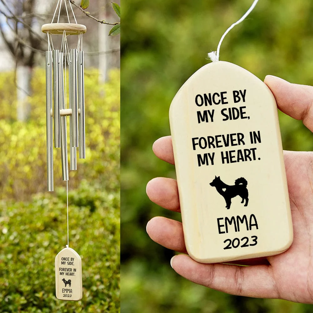 No Longer By My Side But Forever In My Heart Dog Wind Chimes Personalized Gift N369 889987 - Image 4