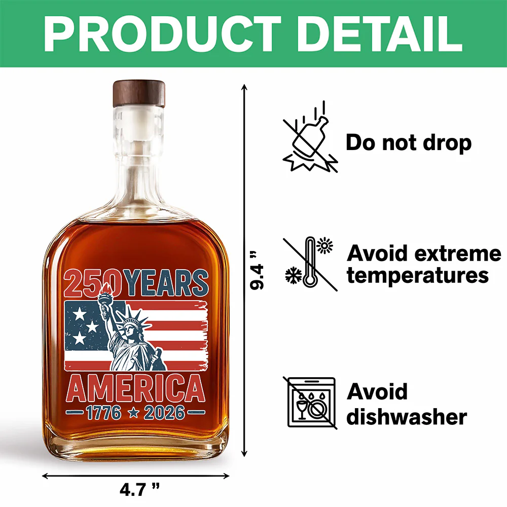 250 Years America 1776 - 2026 Whiskey Bottle HO82 894538 - Image 7