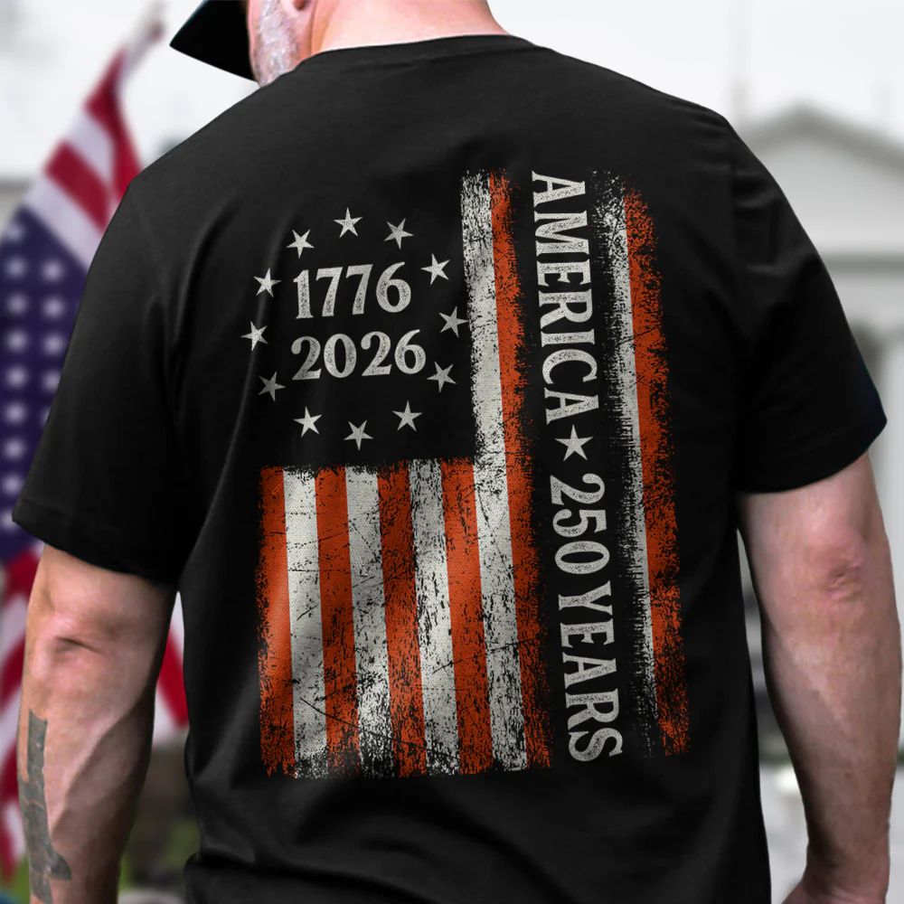250 Years America Flag 250th Birthday 1776-2026 Dark Shirt HO82 894782 - Image 3
