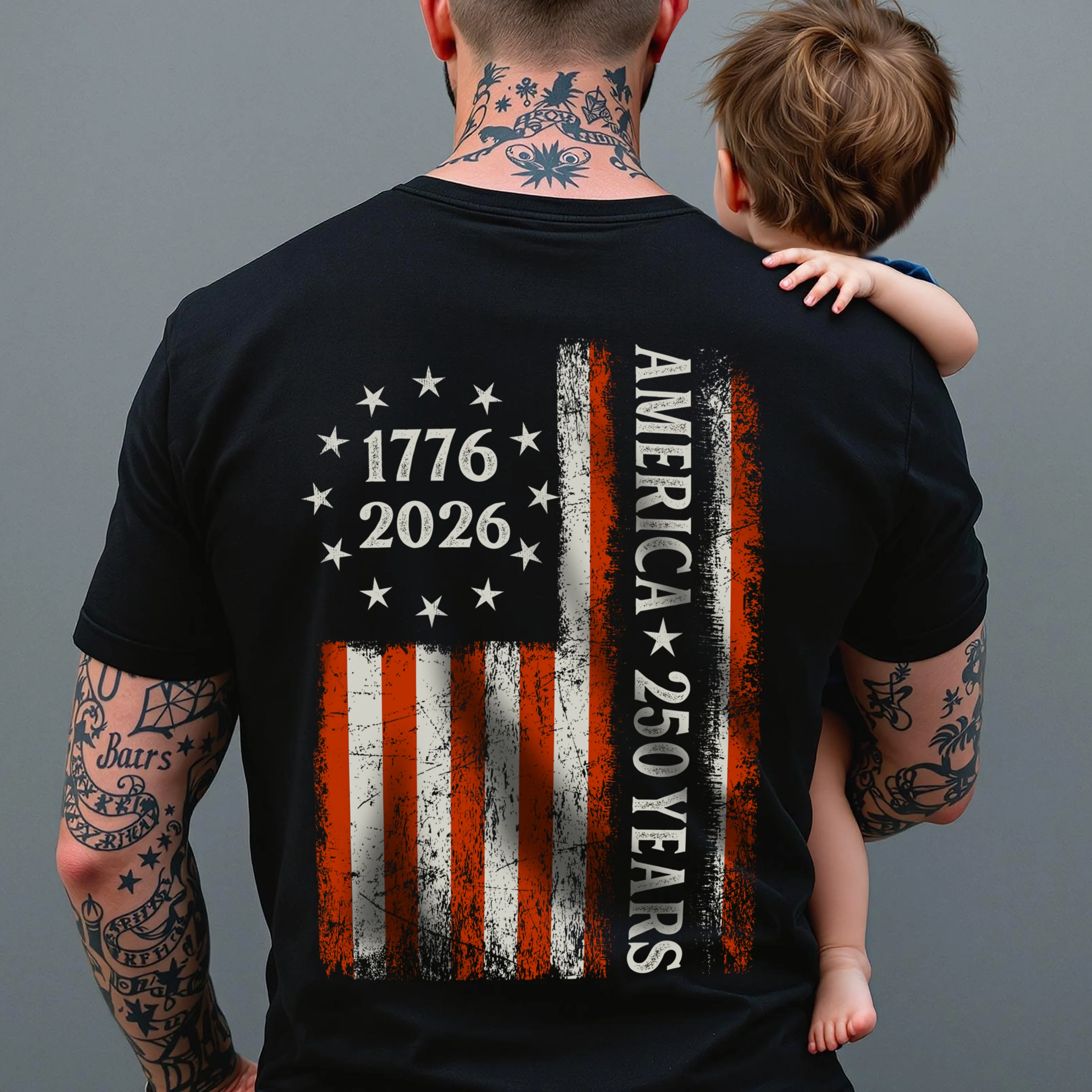 250 Years America Flag 250th Birthday 1776-2026 Dark Shirt HO82 894782 - Image 4