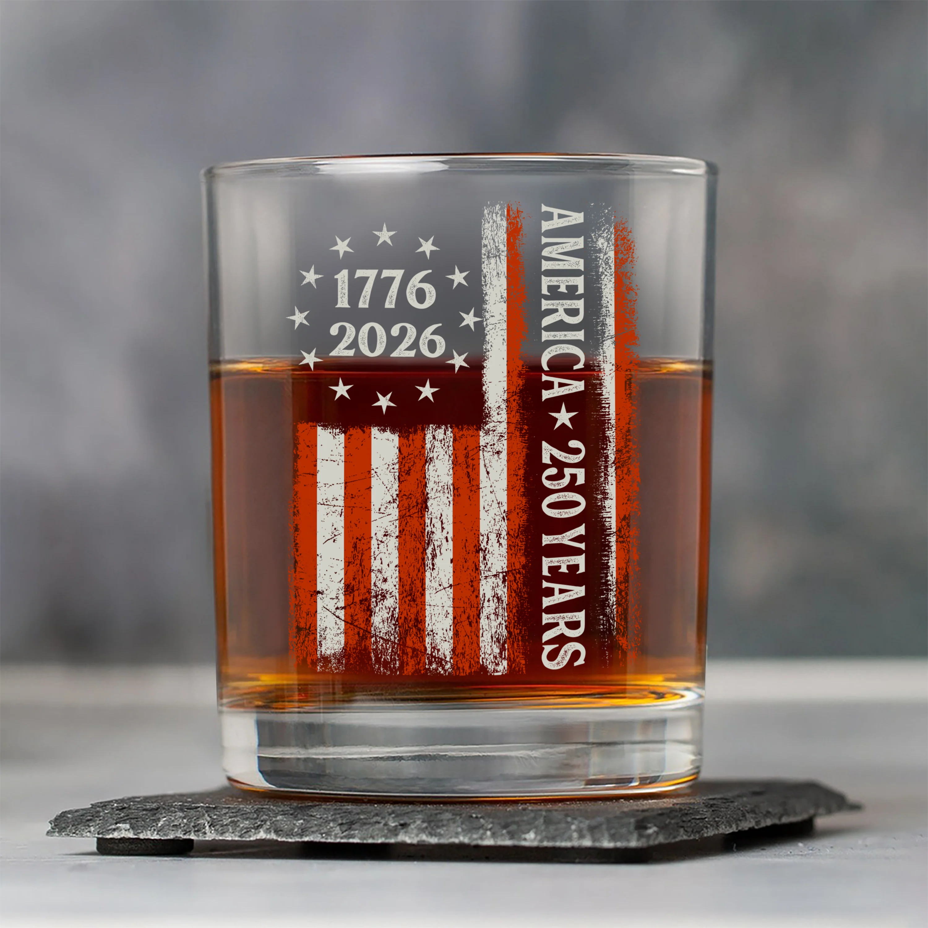 250 Years America Flag 250th Birthday 1776-2026 Whiskey Glass HO82 894784 - Image 5