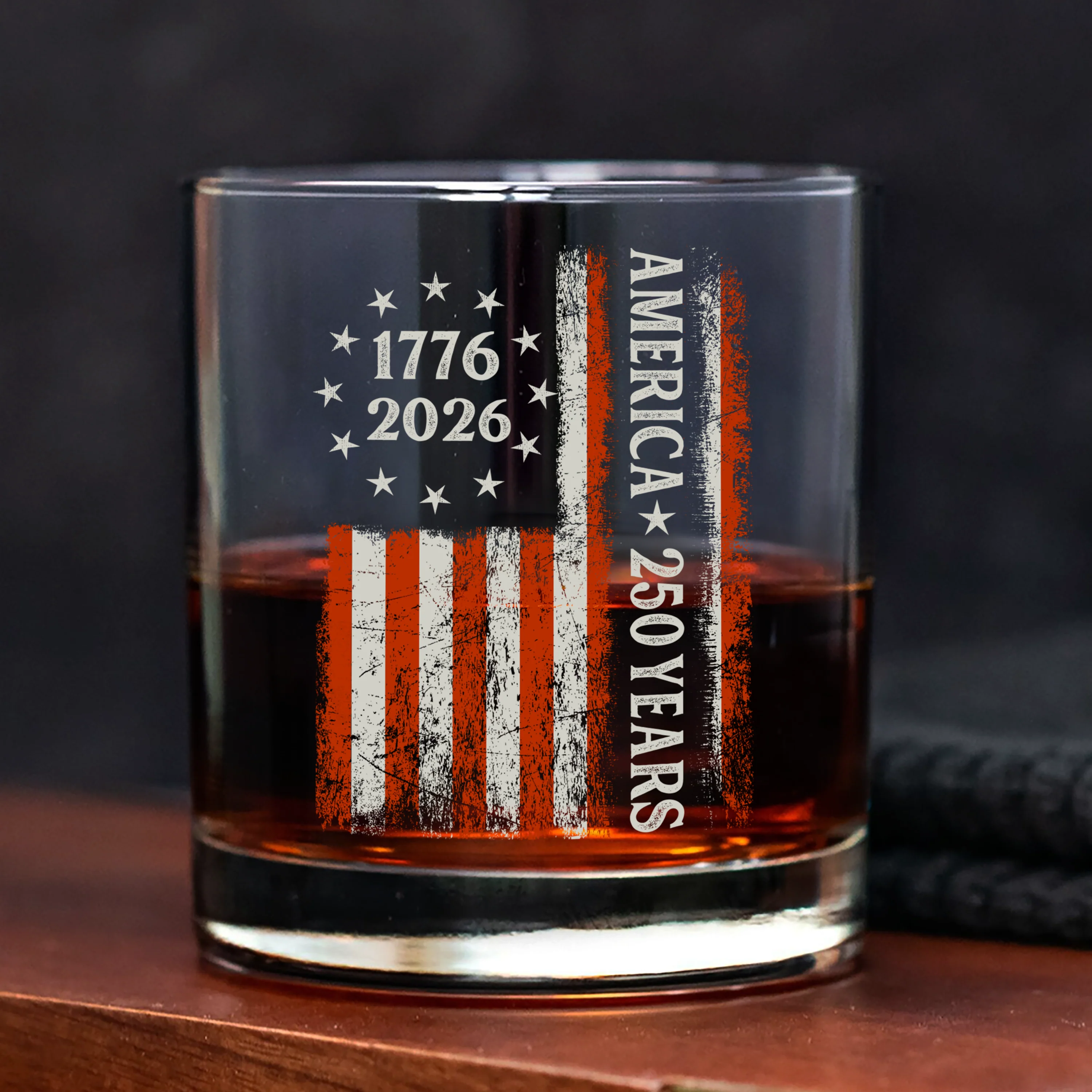 250 Years America Flag 250th Birthday 1776-2026 Whiskey Glass HO82 894784 - Image 7