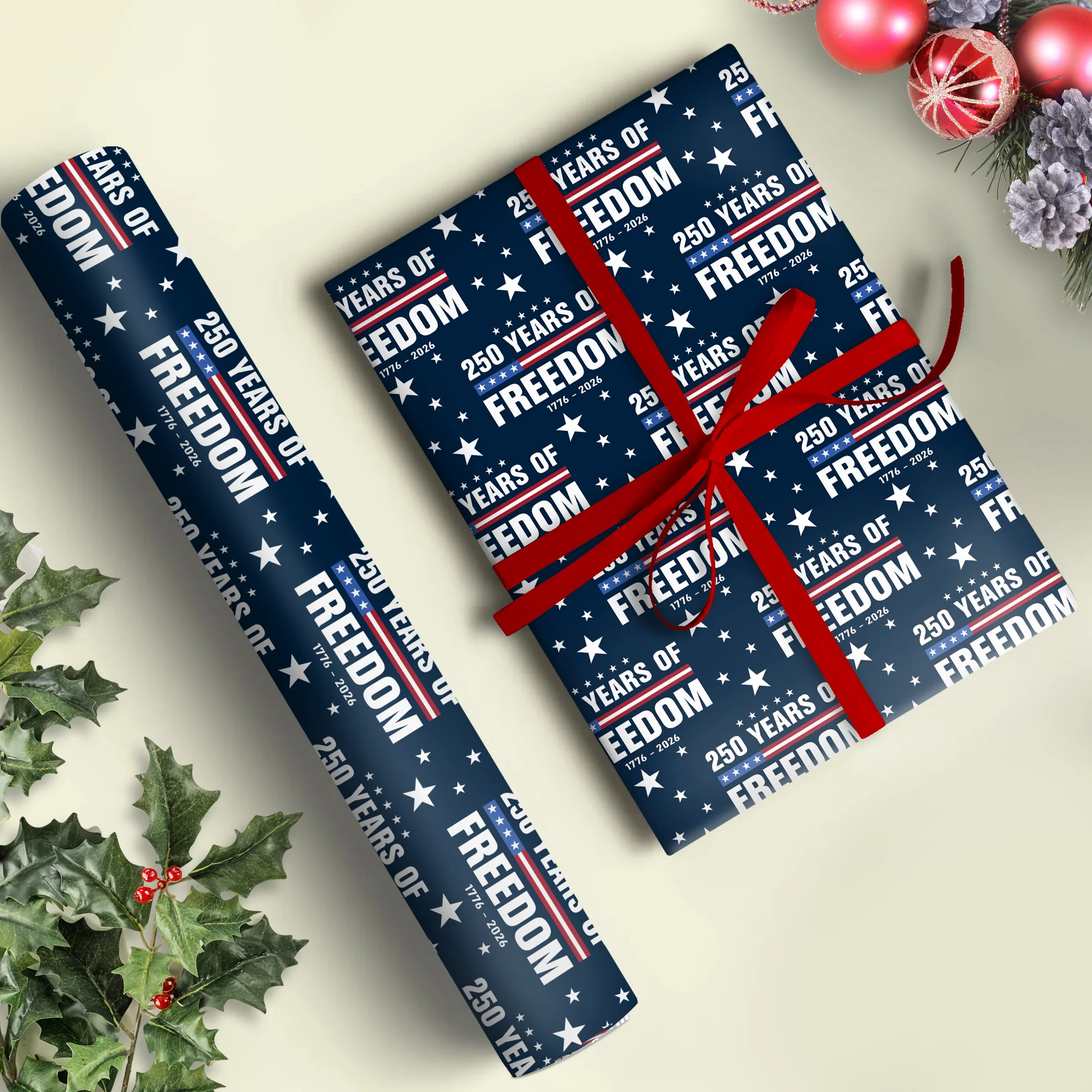 250 Years Of Freedom 1776-2026 4th Of July Wrapping Paper HO82 900676 - Image 2