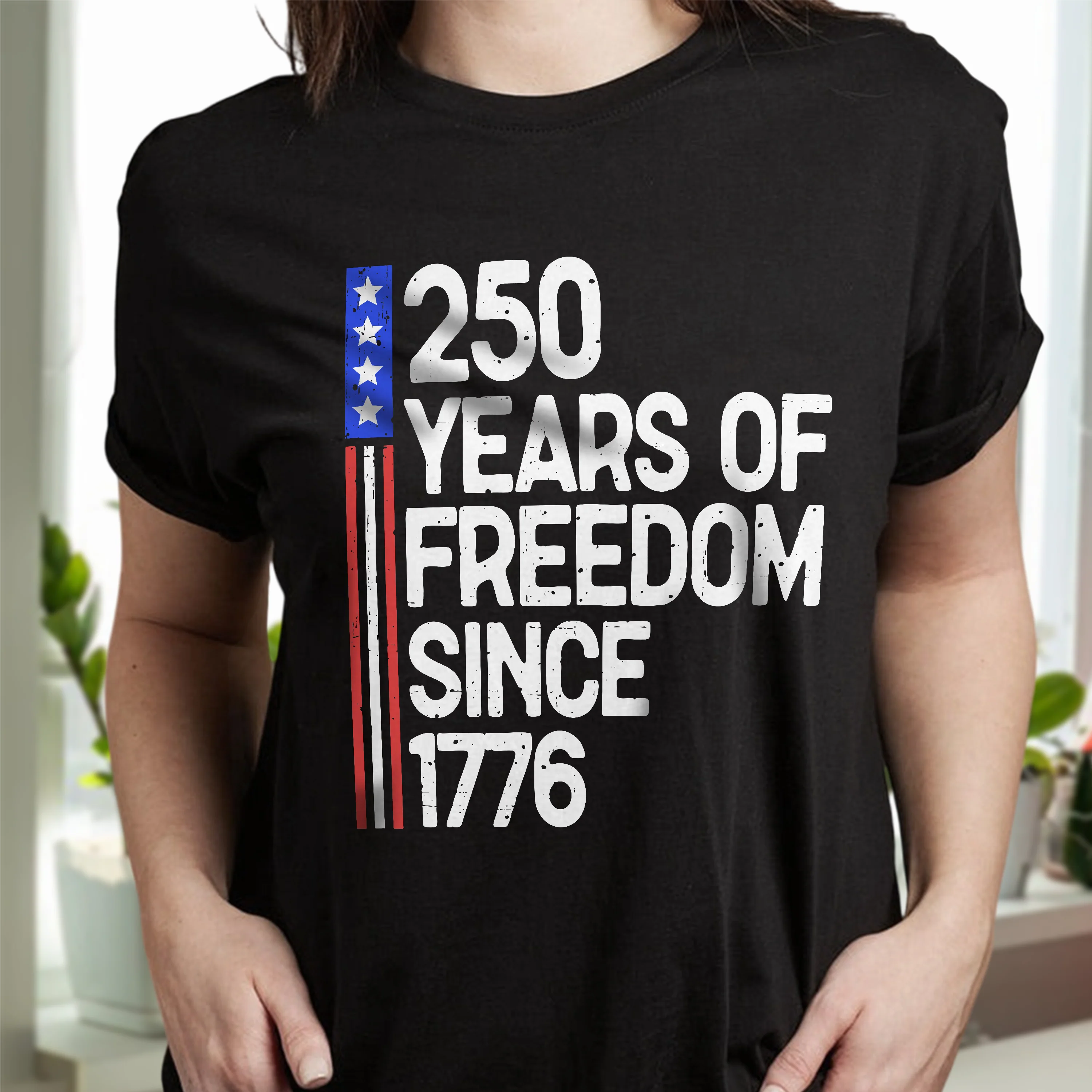 250 Years Of Freedom 250th Birthday America Flag 4th Of July Dark Shirt HO82 894800 - Image 3