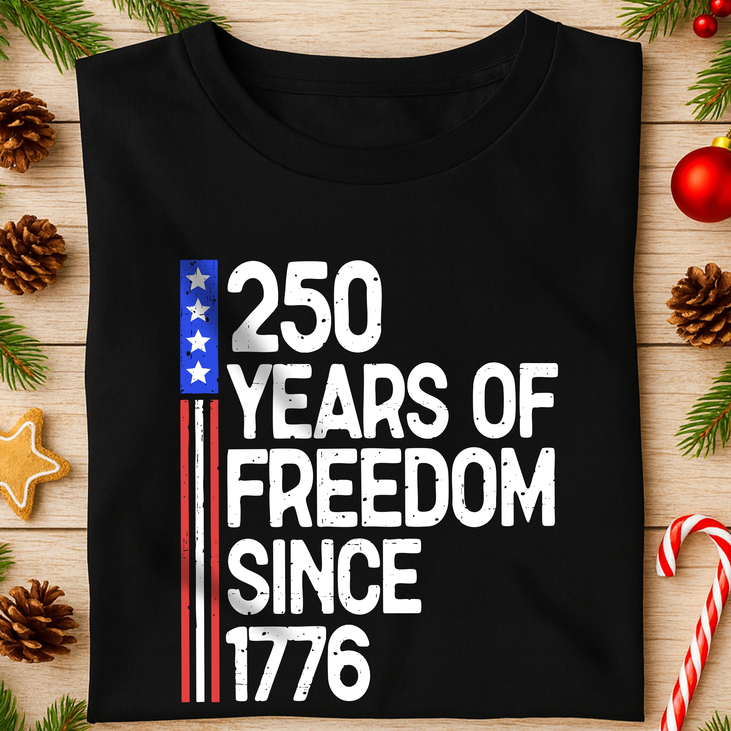 250 Years Of Freedom 250th Birthday America Flag 4th Of July Dark Shirt HO82 894800 - Image 4
