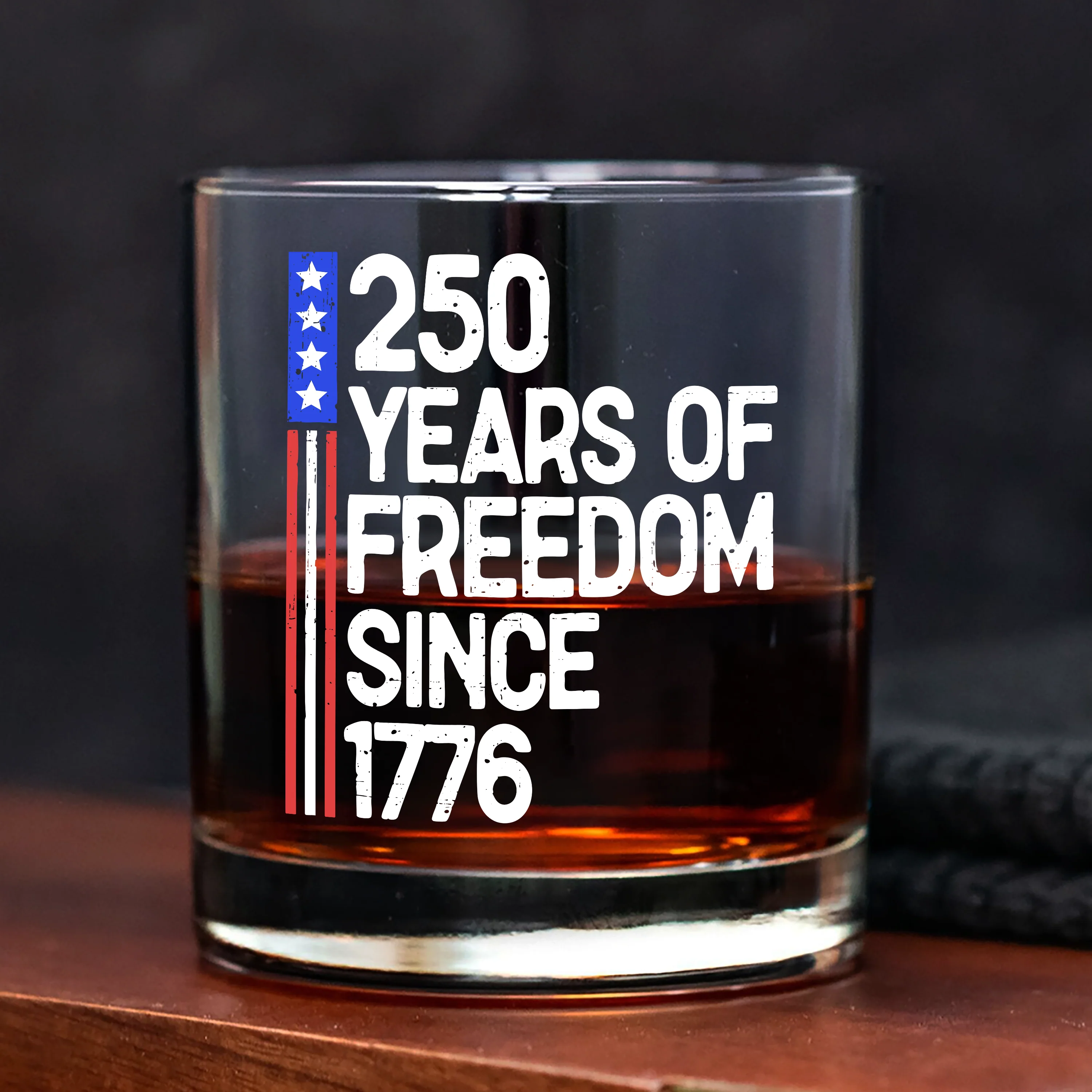250 Years Of Freedom 250th Birthday America Flag 4th Of July Whiskey Glass HO82 894798 - Image 7