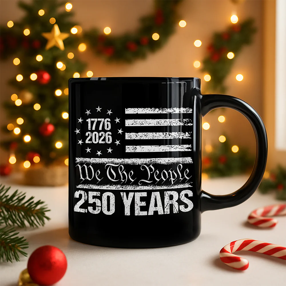 250 Years USA 250th Birthday 1776-2026 Eagle Flag Black Mug HO82 894578 - Image 4