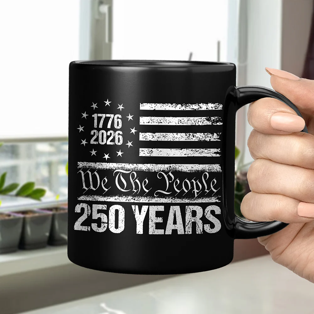 250 Years USA 250th Birthday 1776-2026 Eagle Flag Black Mug HO82 894578 - Image 5