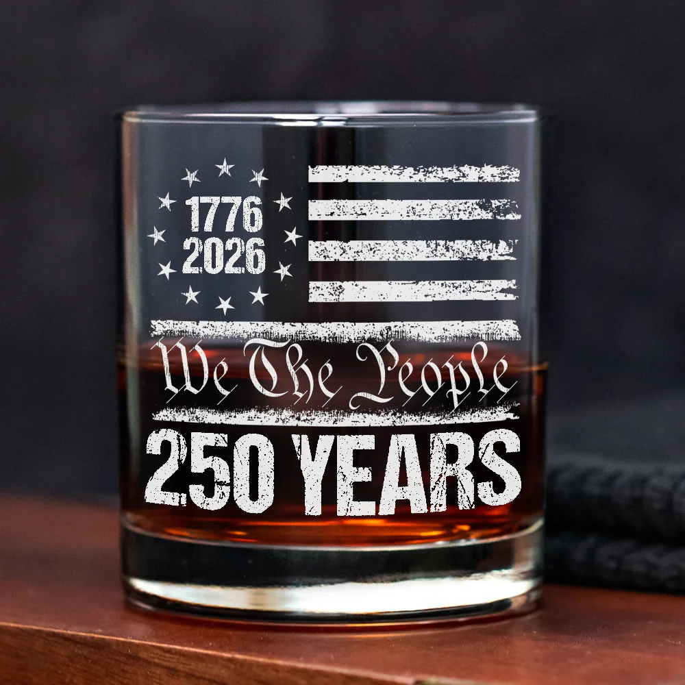 250 Years USA 250th Birthday 1776-2026 Eagle Flag Whiskey Glass HO82 894568 - Image 6