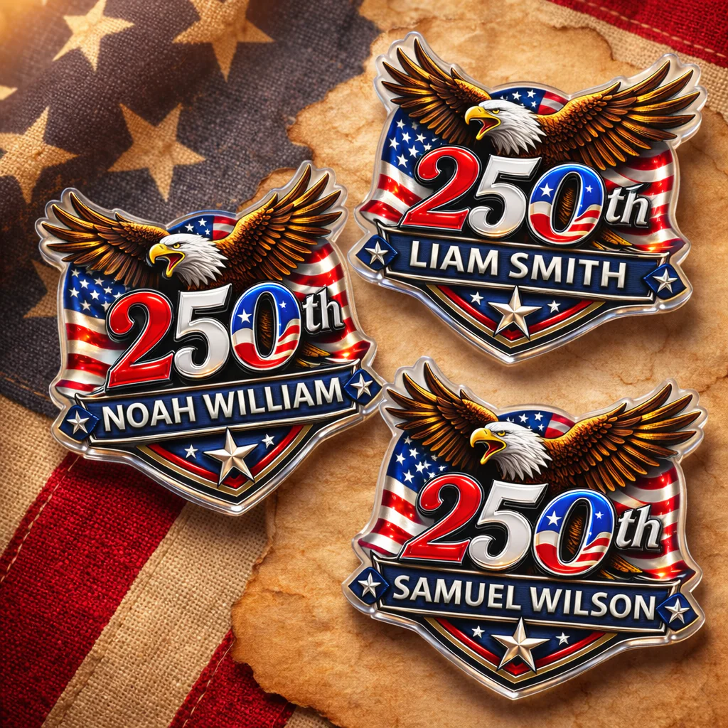 250th Anniversary 1776-2026 Eagle USA Semiquincentennial Patriotic Acrylic Pin HO82 901754 - Image 3