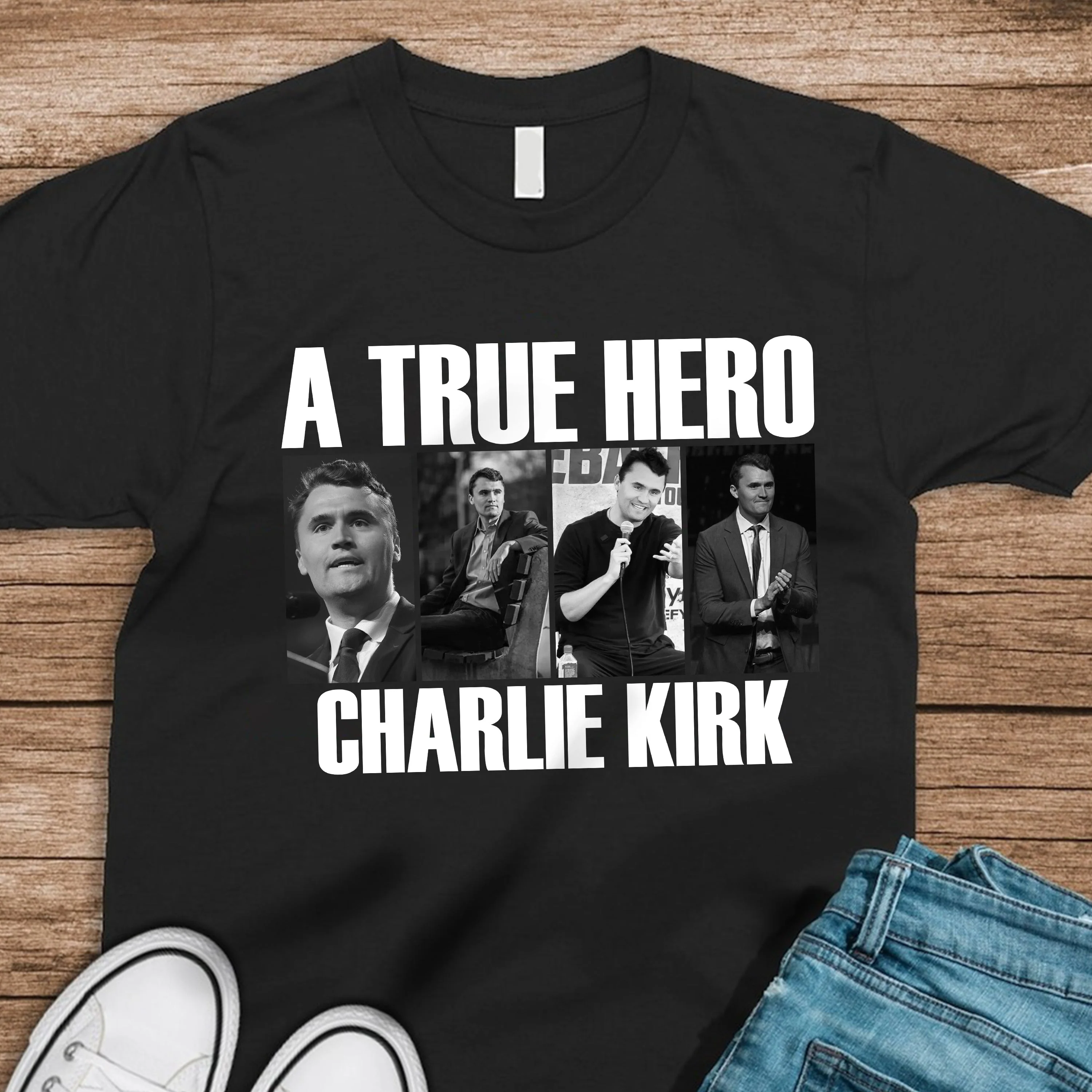 A True Hero Charlie Kirk Rest In Peace Dark Shirt HO82 65768 - Image 7