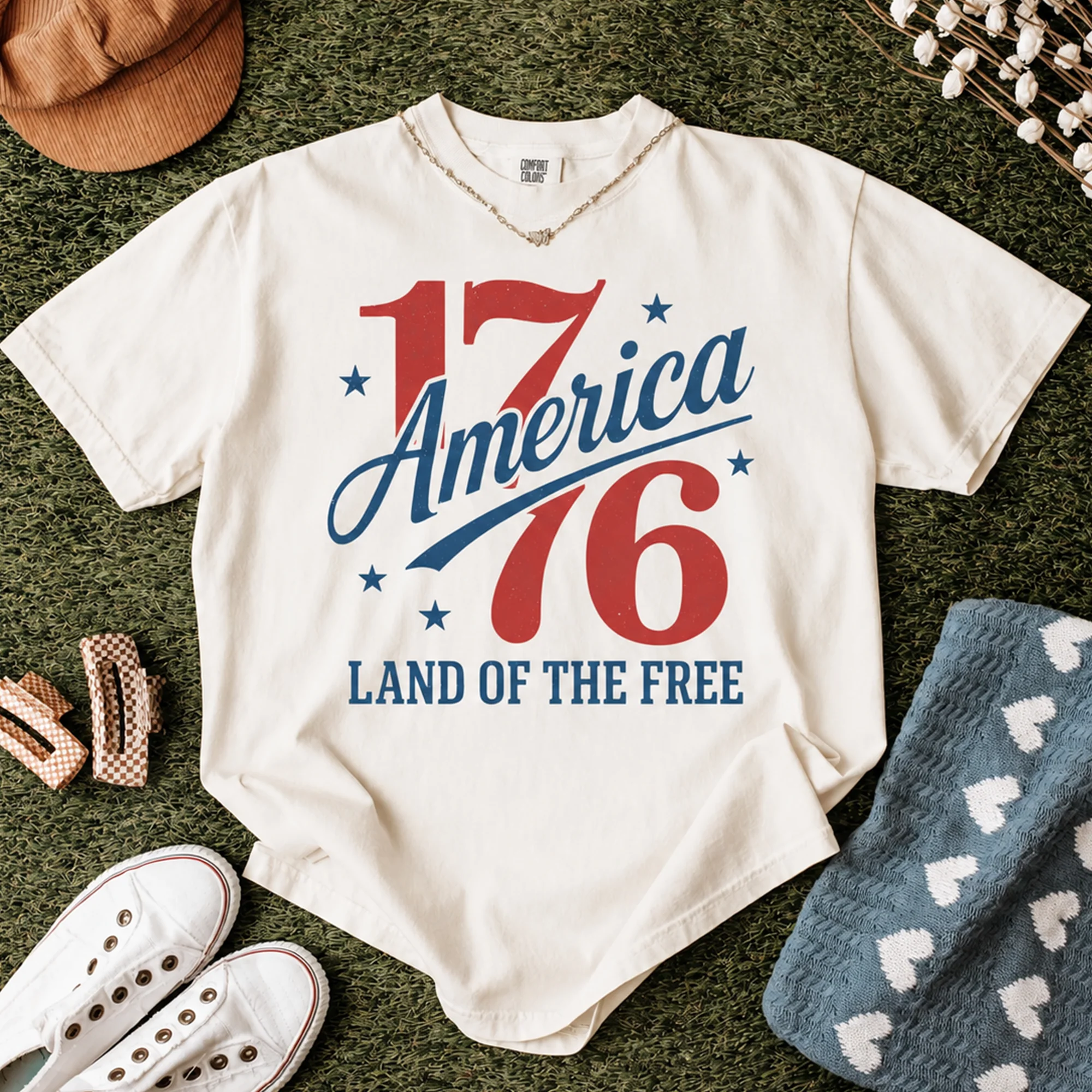 America 1776 Land Of The Free Patriotic Comfort Shirt HO82 902752