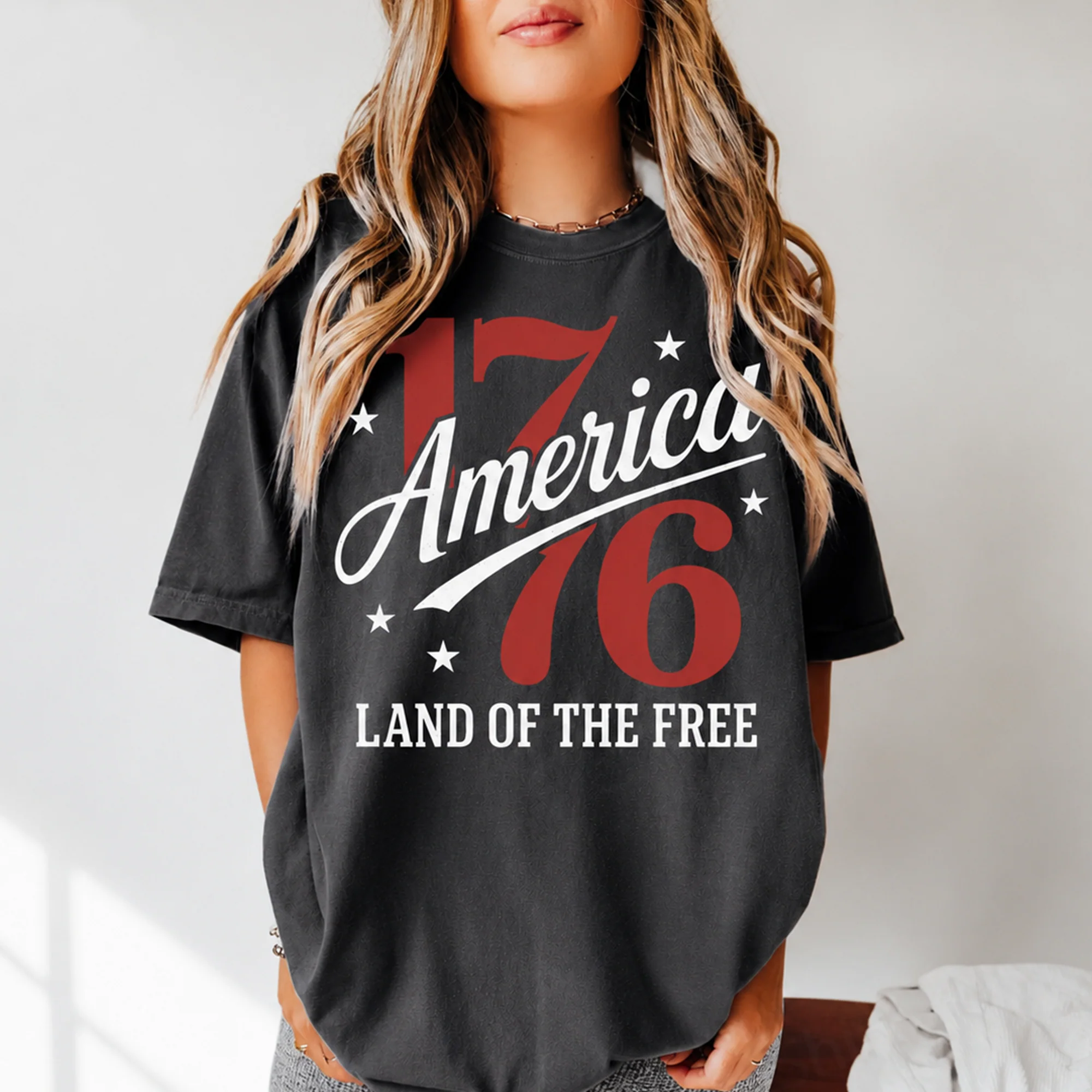 America 1776 Land Of The Free Patriotic Comfort Shirt HO82 902752 - Image 2