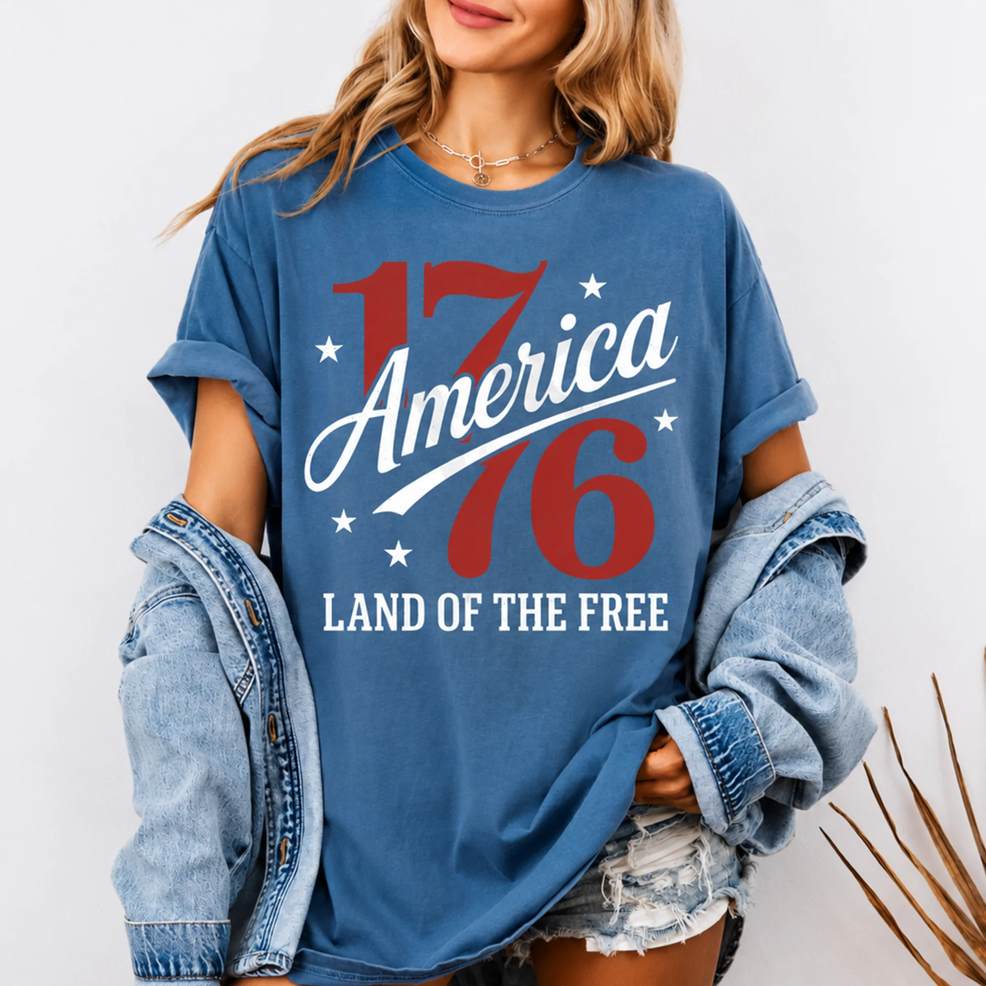 America 1776 Land Of The Free Patriotic Comfort Shirt HO82 902752 - Image 3