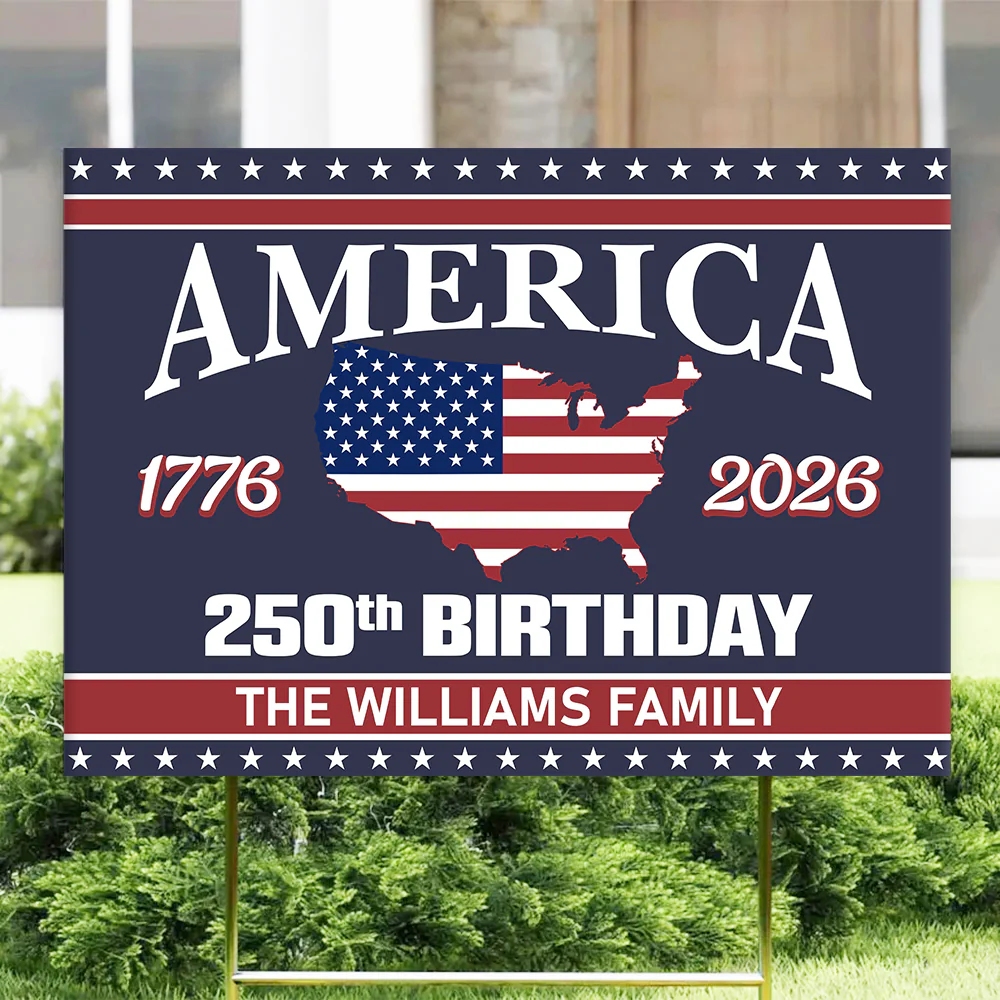 250 Years Of America Birthday 1776-2026 Garden Yard Sign HO82 894602 - Image 2