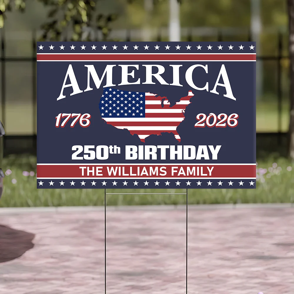 250 Years Of America Birthday 1776-2026 Garden Yard Sign HO82 894602 - Image 3
