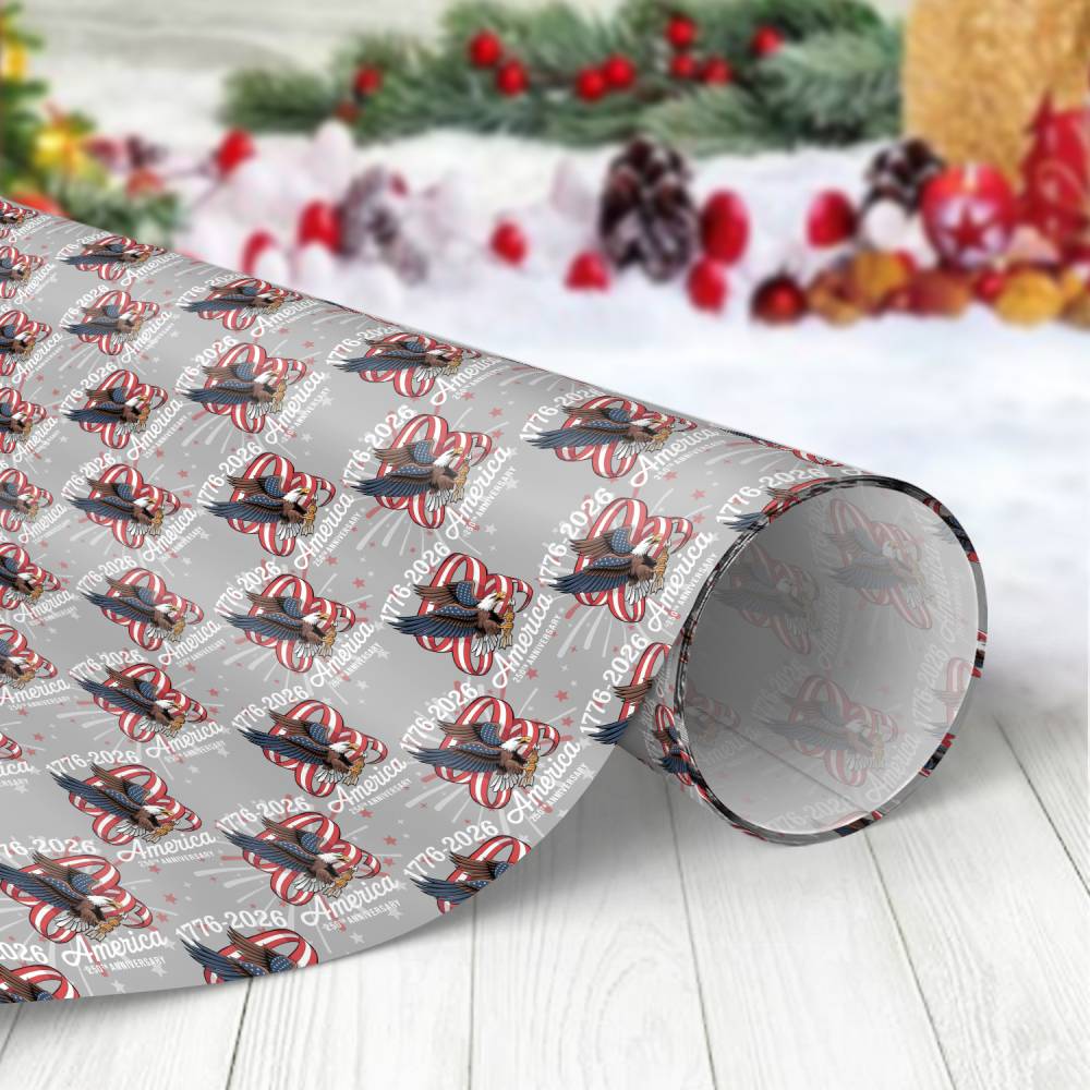 America 250Th Anniversary 1776-2026 Eagle Us Flag Wrapping Paper HO82 900612 - Image 4
