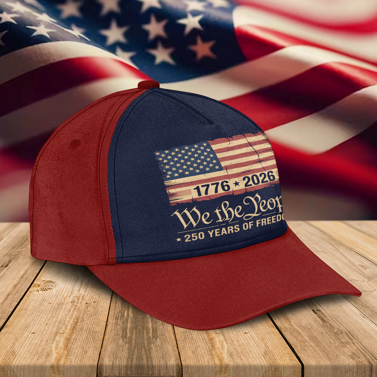USA 250th Birthday US Flag 250 Years We The People Classic Cap HO82 900094 - Image 3