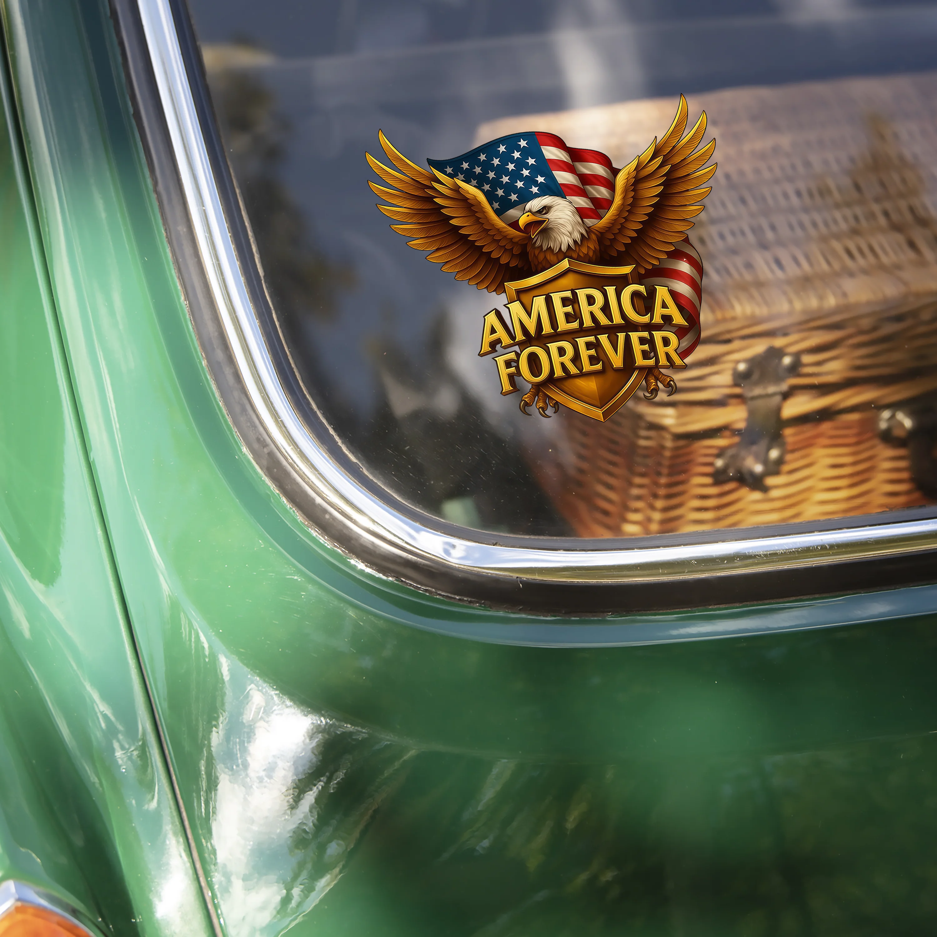 America Forever Golden Eagle Car Window Decal Sticker HO82 901048 - Image 2