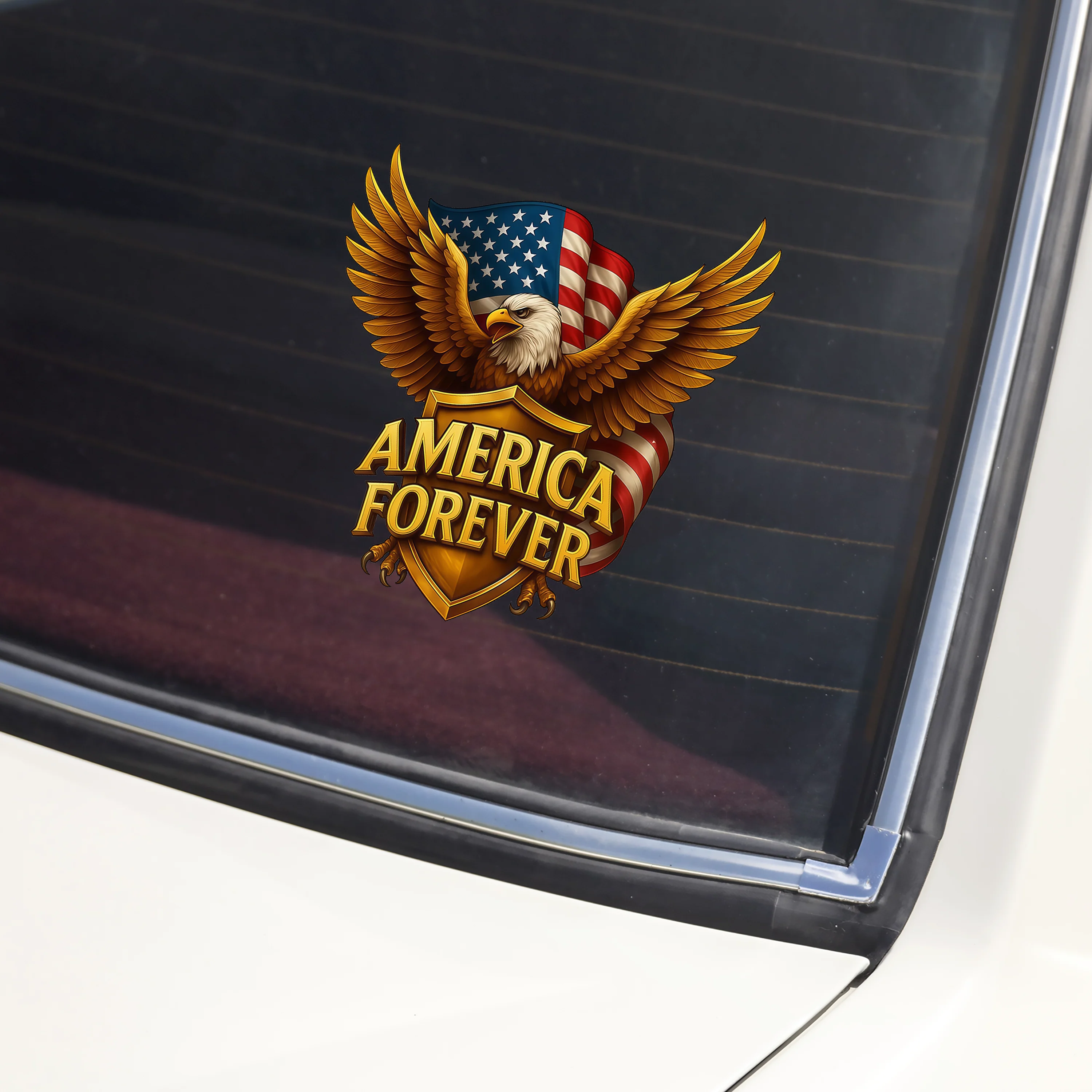 America Forever Golden Eagle Car Window Decal Sticker HO82 901048 - Image 3