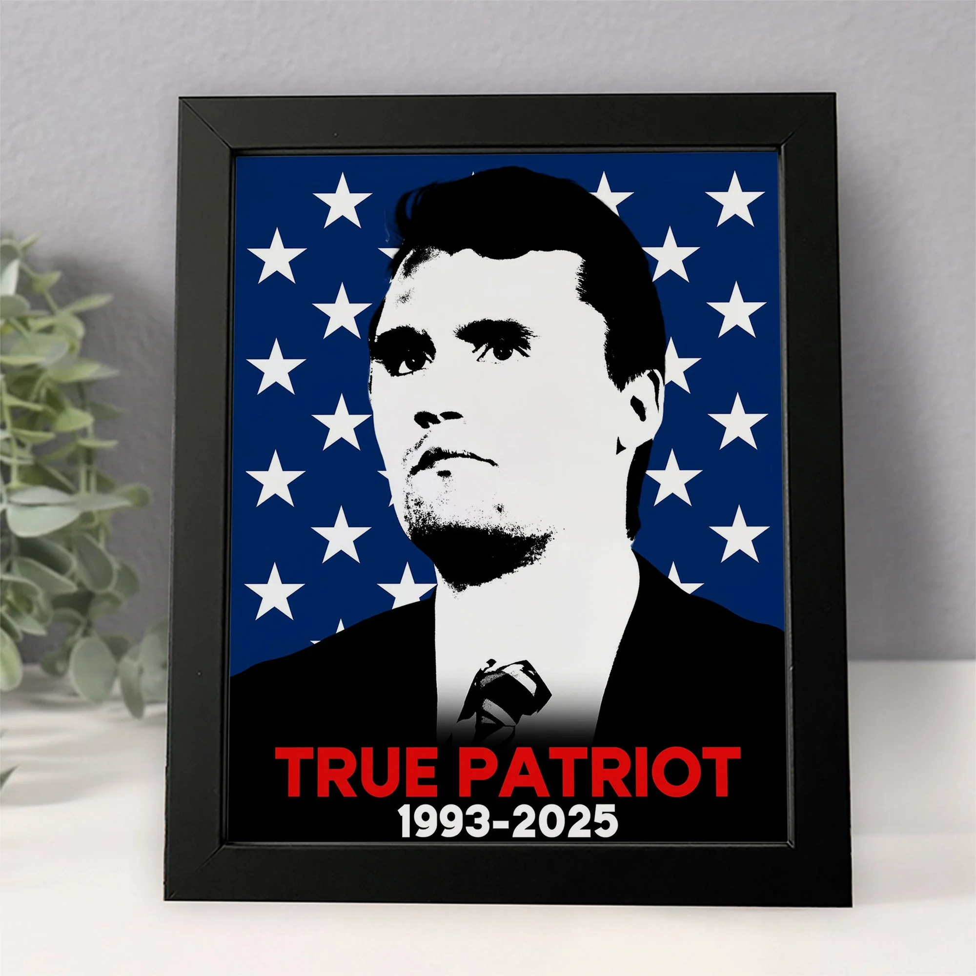 American Patriot Charlie Kirk With USA Flag Picture Frame HO82 65818 - Image 9