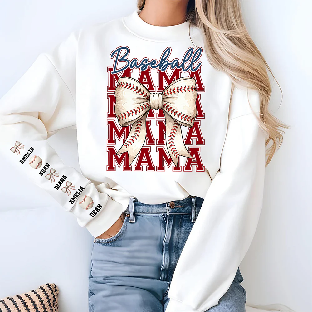 Baseball Mama Mama Mama Coquette Game Day Sweatshirt Personalized Gift For Mother's Day HO82 893626 - Image 2