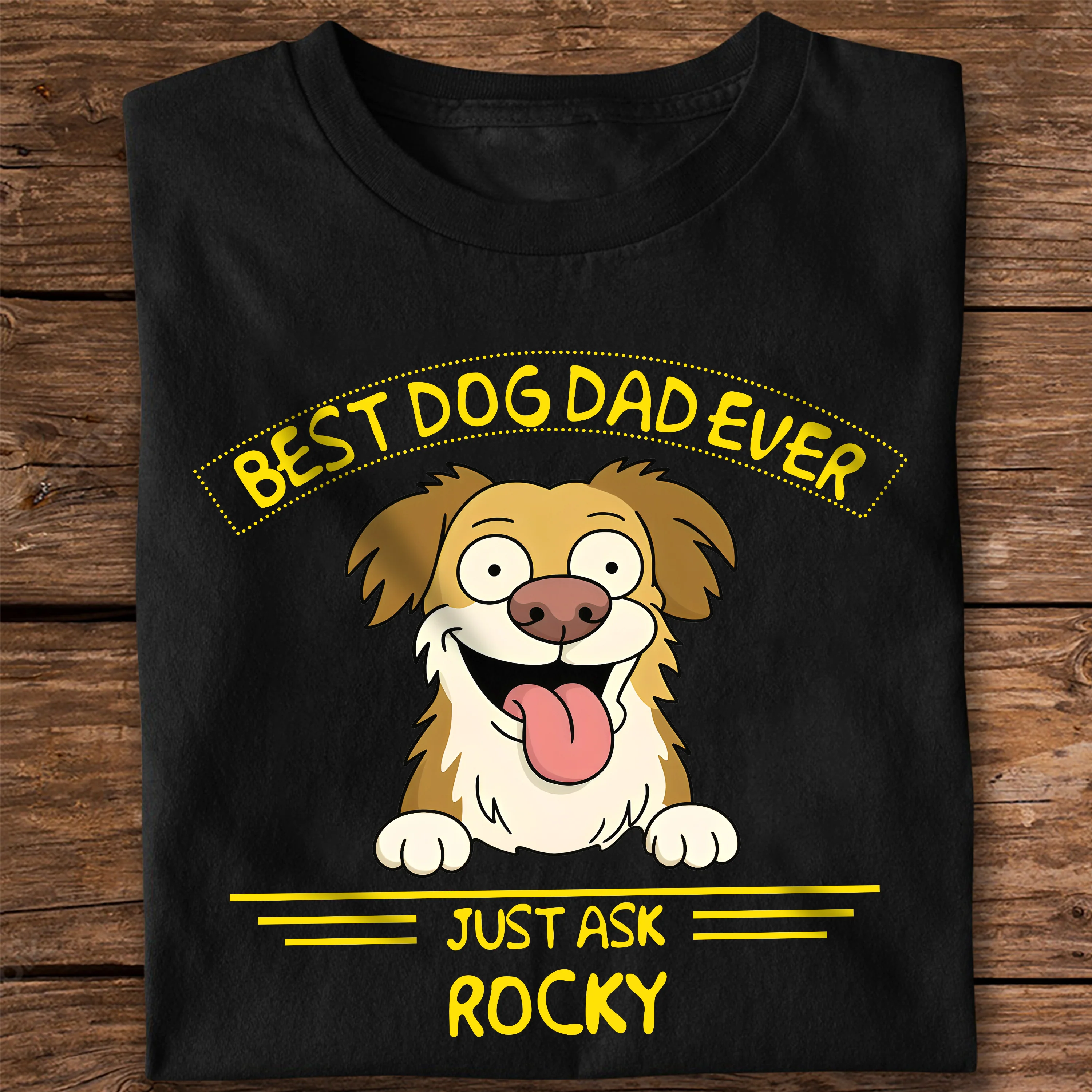 Best Dog Dad/Mom Ever Dark Shirt Personalized Gift For Dog Lovers HO82 893722 - Image 2