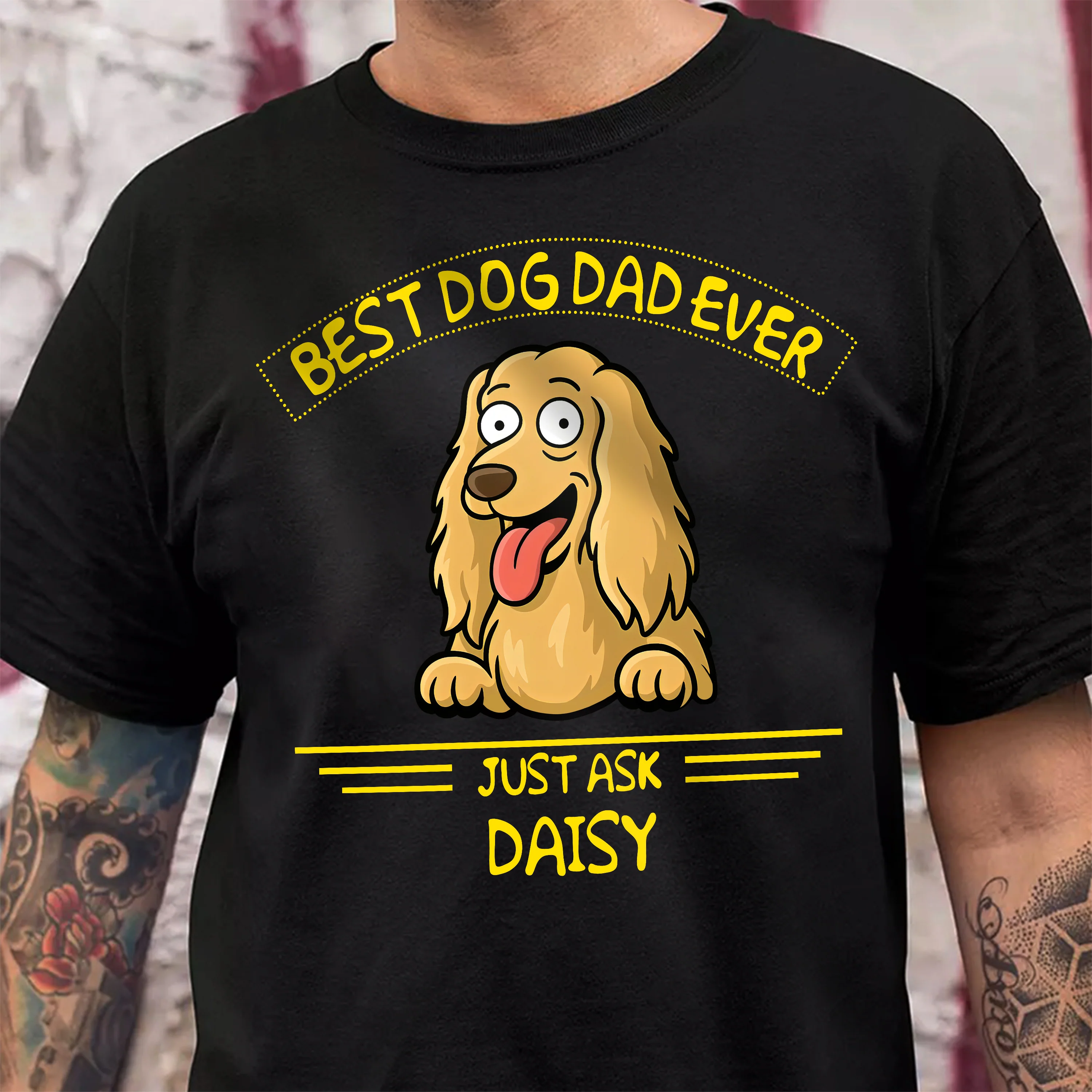 Best Dog Dad/Mom Ever Dark Shirt Personalized Gift For Dog Lovers HO82 893722 - Image 5